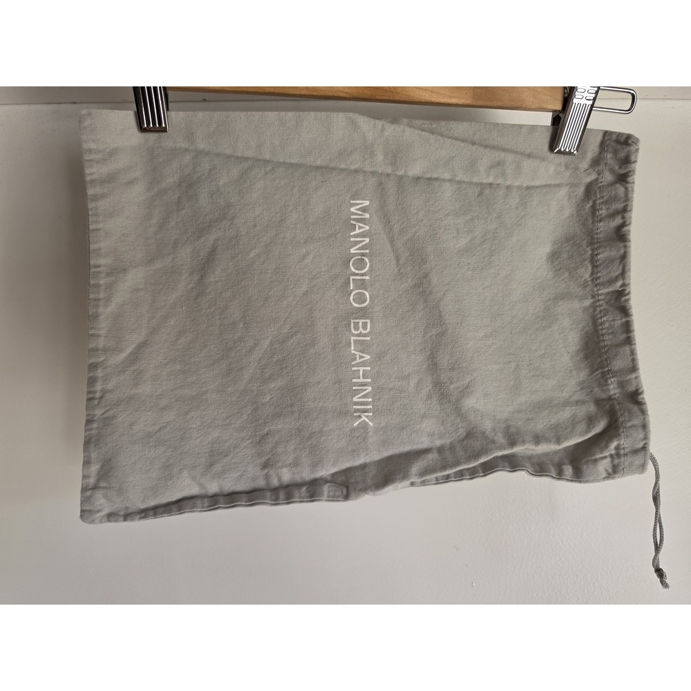 Manolo Blahnik Dust Bag Beige Dustbag Cover Shoe Storage Organizer Pouch